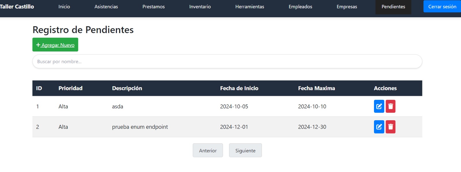 Sistema de Gestión de Empresarial con control de Herramientas y Servicios