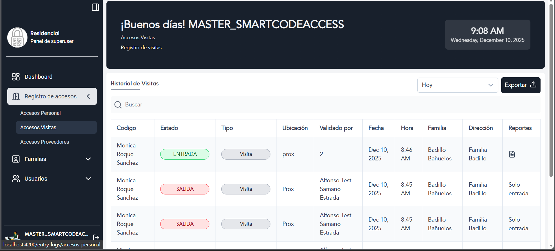 Plataforma Residencial SCA - Cuentas por cobrar